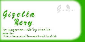 gizella mery business card